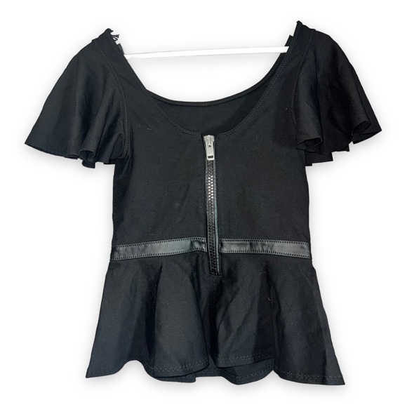 NEW Diesel T Sonai Womens Tank Top Black Ruffle Sleeves Size XS - Picture 9 of 10